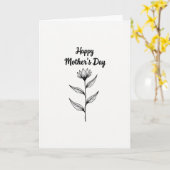 Herzlichen Muttertag Grußkarte Karte (Gelbe Blume)