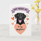 Herzlichen Muttertag Puppy Karte (Gelbe Blume)