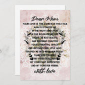 Herzlicher Brief an die Mama Feiertagskarte (Vorne/Hinten)