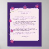 Herzlicher Brief an Mutter Poster (Vorne)