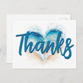 Herzlicher Dank an den Strand Postkarte (Vorne/Hinten)