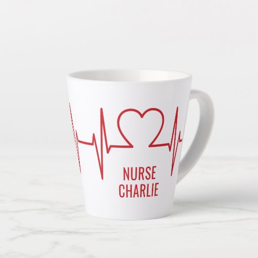 Herzlicher EKG-Sondertext Milchtasse (Rechte Ecke)