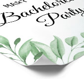 Herzlicher Empfang von boho staubblauen Junggeseli Poster (Ecke)