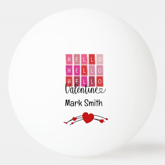 Herzlicher Glückwunsch valentine;s Day for Player Tischtennisball (Vorderseite)