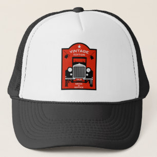 Herzlicher Glückwunsch zum Geburtstag über dem Hüg Truckerkappe