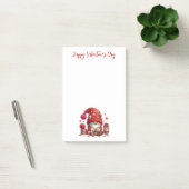 Herzlicher Gnome: Valentinstag Freude Post-it Klebezettel (Büro)