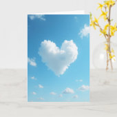 Herzlicher Himmel Herz Karte (Gelbe Blume)