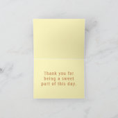 Herzlicher Honig mit rustikalem Charme Dankeskarte (Innenseite)