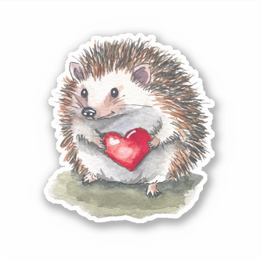 herzlicher Igel Aufkleber (Vorderseite)