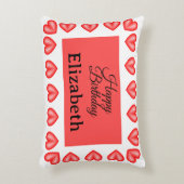 Herzlicher individuelle Name zum Geburtstag im Rec Dekokissen (Vorderseite(Vertikal))