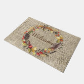 Herzlicher Kranz im Herbst Fußmatte (Schrägansicht)