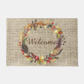 Herzlicher Kranz im Herbst Fußmatte (Vorderseite)