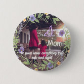 Herzlicher Mutter-Button-Pin Button (Vorderseite)