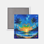 Herzlicher Sonnenuntergangs-Ausflug Magnet (Vorderseite/Rückseite)