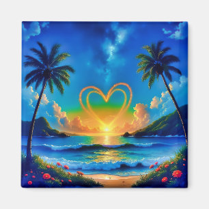 Herzlicher Sonnenuntergangs-Ausflug Magnet