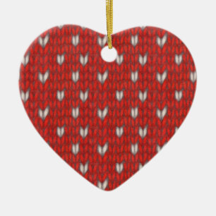 HERZLICHER STRICK Keramik Herzlich Willkommen im H Ornament