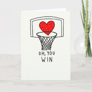 Herzliches Basketball-Gewinn-Karte Karte