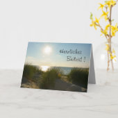 Herzliches Beileid! Am Strand Karte (Gelbe Blume)