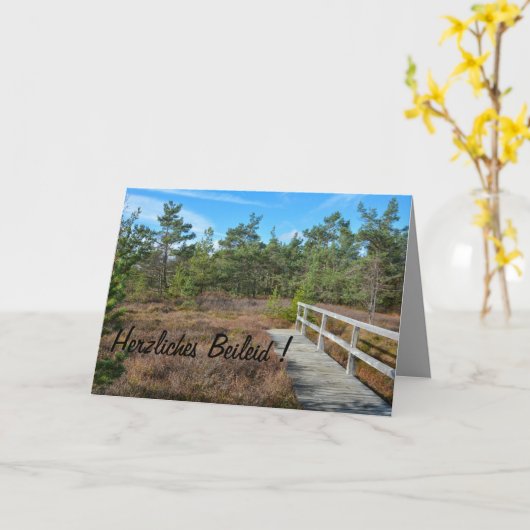 Herzliches Beileid! Karte (Gelbe Blume)