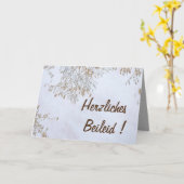 Herzliches Beileid! Karte (Gelbe Blume)