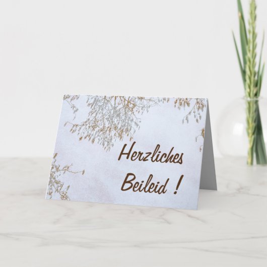 Herzliches Beileid! Karte (Vorderseite)