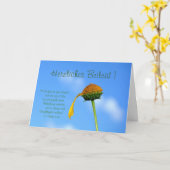 Herzliches Beileid - mit Spruch aus der Bibel Karte (Gelbe Blume)