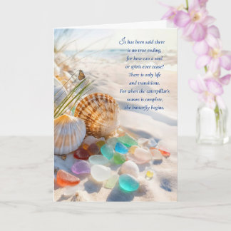 Herzliches Beileid mit Strand-Muschel Karte