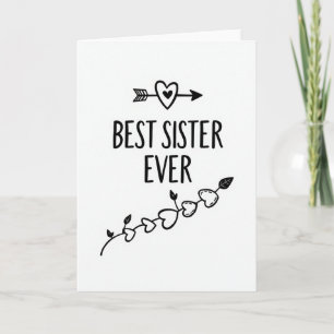 Herzliches Beste Schwester Aller Karte