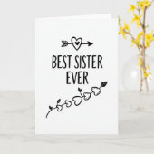 Herzliches Beste Schwester Aller Karte (Gelbe Blume)