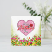 Herzliches elegantes Muttertagsdesign Feiertagskarte (Stehend Vorderseite)