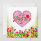 Herzliches elegantes Muttertagsdesign Feiertagskarte (Vorderseite)