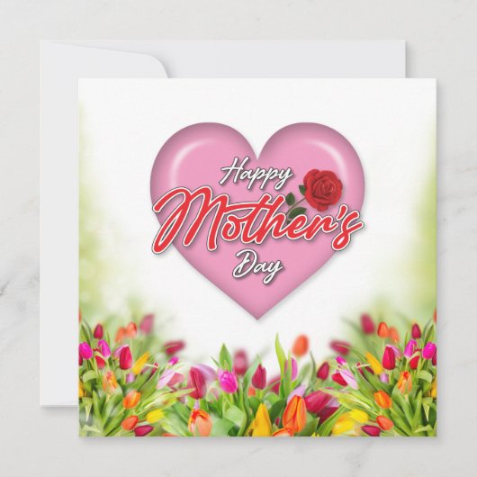 Herzliches elegantes Muttertagsdesign Feiertagskarte (Vorderseite)