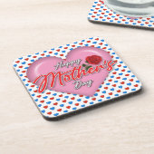 Herzliches elegantes Muttertagsdesign Getränkeuntersetzer (Linke Seite)