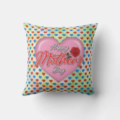 Herzliches elegantes Muttertagsdesign Kissen (Rückseite)