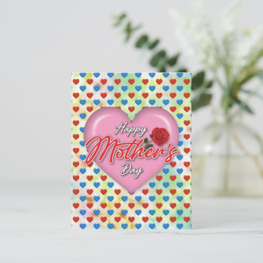 Herzliches elegantes Muttertagsdesign Postkarte (Stehend Vorderseite)