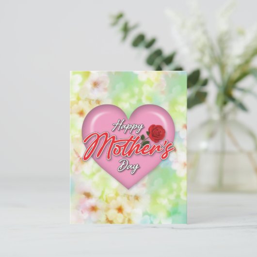 Herzliches elegantes Muttertagsdesign Postkarte (Stehend Vorderseite)