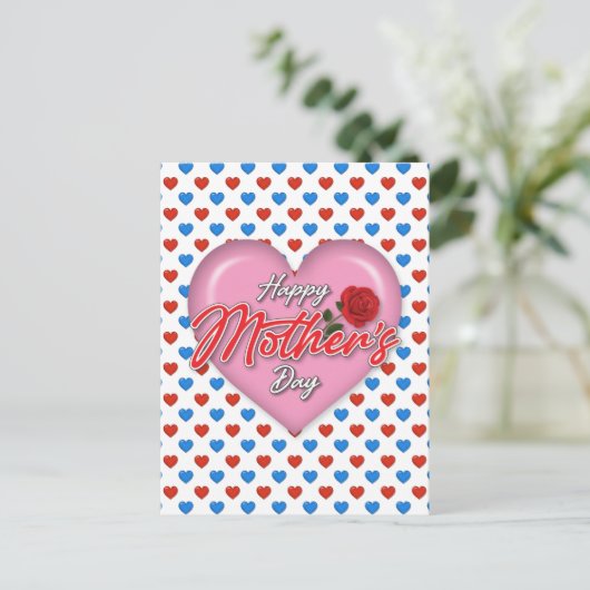 Herzliches elegantes Muttertagsdesign Postkarte (Stehend Vorderseite)