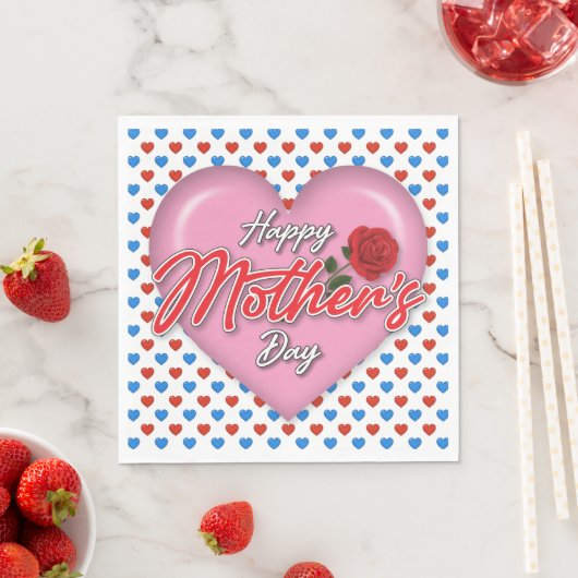 Herzliches elegantes Muttertagsdesign Serviette (Beispiel)