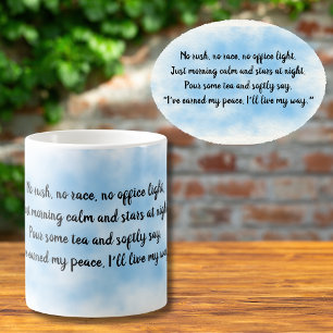 Herzliches elegantes Zitat zur Pensionierung Kaffeetasse