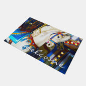 Herzliches Foto zum Karneval Karussell Fußmatte (Schrägansicht)