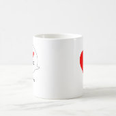 Herzliches Frohe Weihnachten Herzen Kaffeetasse (Mittel)