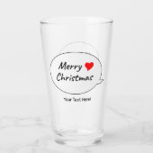 Herzliches frohes Weihnachten Glas (Rückseite)