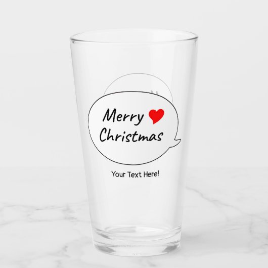 Herzliches frohes Weihnachten Glas (Vorderseite)