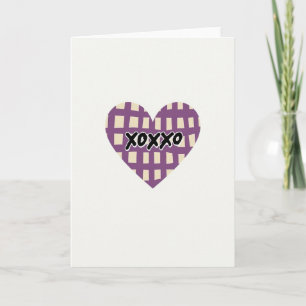 Herzliches Gingham Xoxoxo Karte