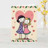 Herzliches Muttertags-Skizzkartenbild Karte (Gelbe Blume)