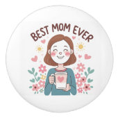 Herzliches Muttertagsdesign für Pulls Keramikknauf (Vorderseite)