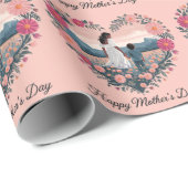Herzliches Muttertagsdesign: Mama und Kind Geschenkpapier (Rolleneckpunkt)