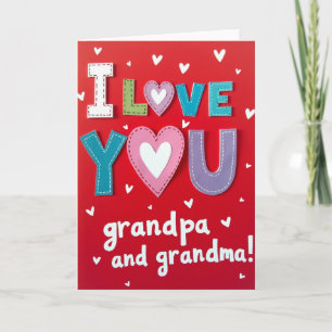 Herzliches Papp-Ausschneide-Oma-Opa-Karte Karte