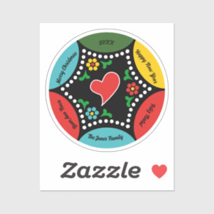 Herzliches portugiesisches Weihnachtsgeschenk - Pa Aufkleber