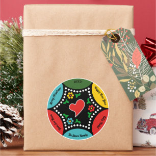 Herzliches portugiesisches Weihnachtsgeschenk - Pa Runder Aufkleber
